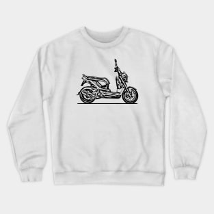 Zoomer Krabi Motorcycle Sketch Art Crewneck Sweatshirt